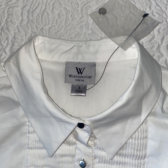 Worthington Long Sleeve Modern Fit Button-Down Shirt NWOT - Picture 5 of 6